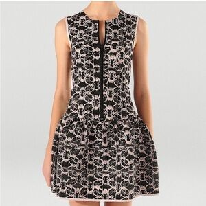 Maje Ananas Drop Waist Mini Dress